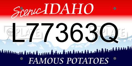L77363Q Idaho License Plate