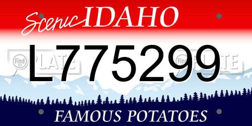 L775299 Idaho License Plate