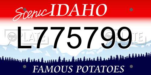 L775799 Idaho License Plate