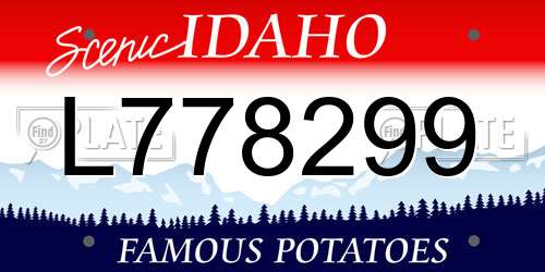 L778299 Idaho License Plate