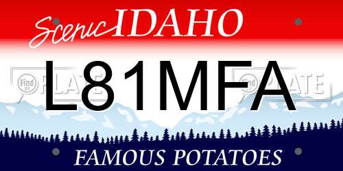 L81MFA Idaho License Plate