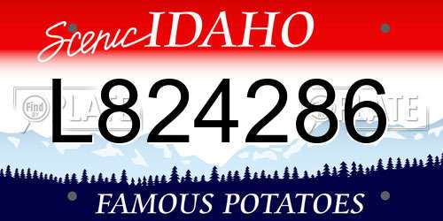 L824286 Idaho License Plate