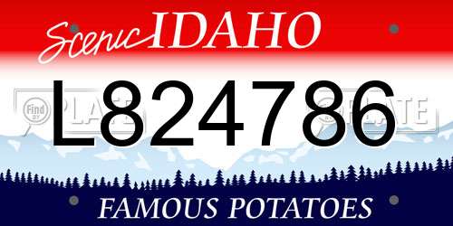 L824786 Idaho License Plate