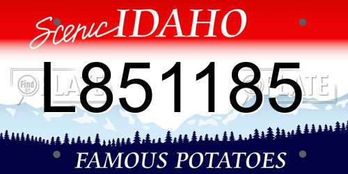 L851185 Idaho License Plate