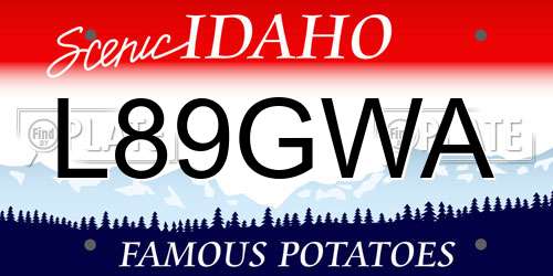 L89GWA Idaho License Plate
