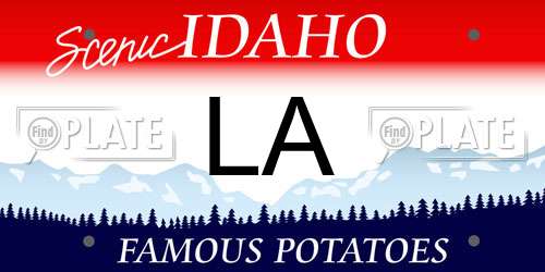 LA Idaho License Plate