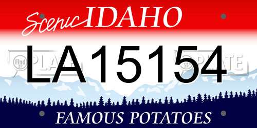 LA15154 Idaho License Plate