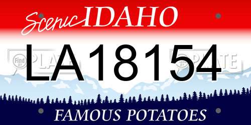 LA18154 Idaho License Plate