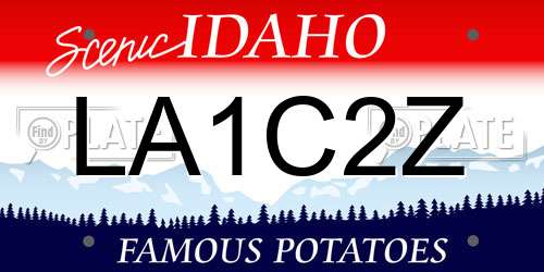 LA1C2Z Idaho License Plate