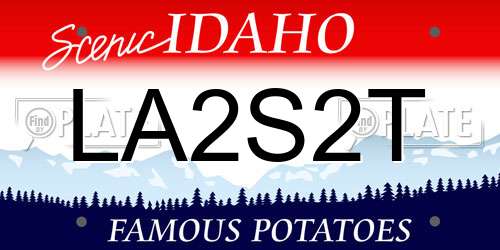 LA2S2T Idaho License Plate