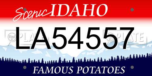 LA54557 Idaho License Plate