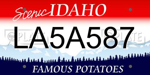 LA5A587 Idaho License Plate