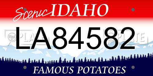 LA84582 Idaho License Plate