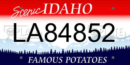LA84852 Idaho License Plate