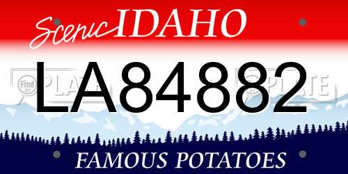 LA84882 Idaho License Plate
