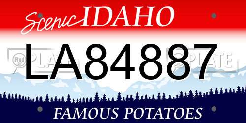 LA84887 Idaho License Plate