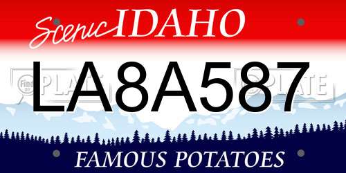 LA8A587 Idaho License Plate