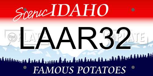 LAAR32 Idaho License Plate