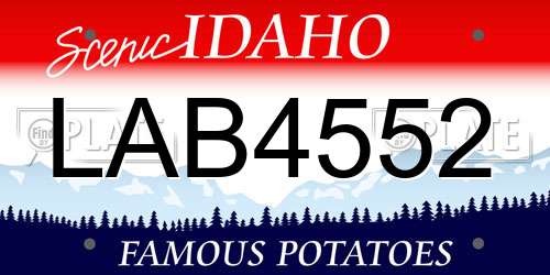 LAB4552 Idaho License Plate