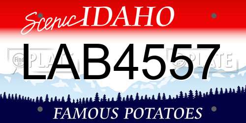 LAB4557 Idaho License Plate