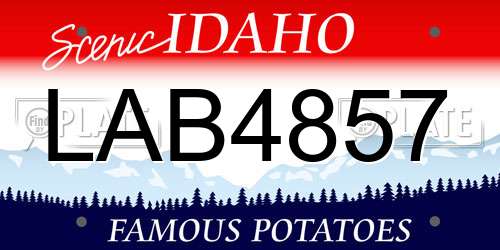 LAB4857 Idaho License Plate