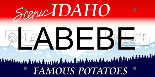 LABEBE Idaho License Plate