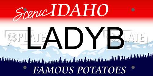 LADYB Idaho License Plate