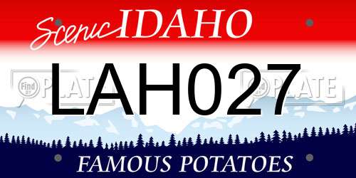 LAH027 Idaho License Plate