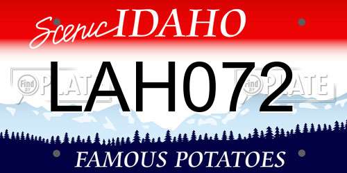 LAH072 Idaho License Plate