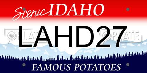 LAHD27 Idaho License Plate