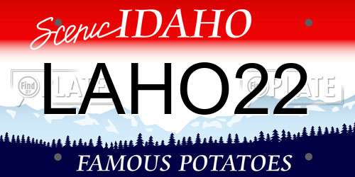 LAHO22 Idaho License Plate