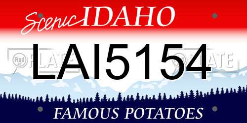 LAI5154 Idaho License Plate
