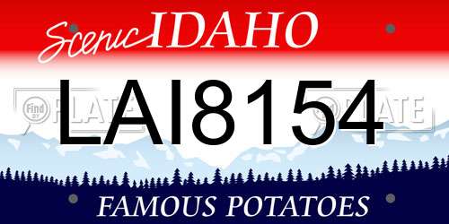LAI8154 Idaho License Plate