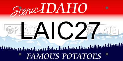 LAIC27 Idaho License Plate