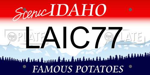 LAIC77 Idaho License Plate