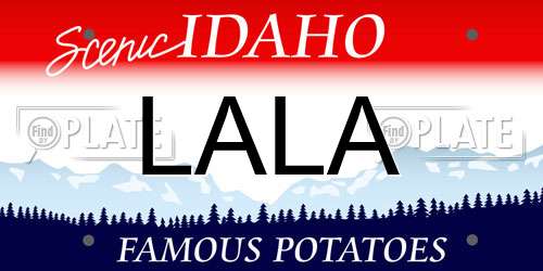 LALA Idaho License Plate