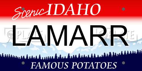 LAMARR Idaho License Plate