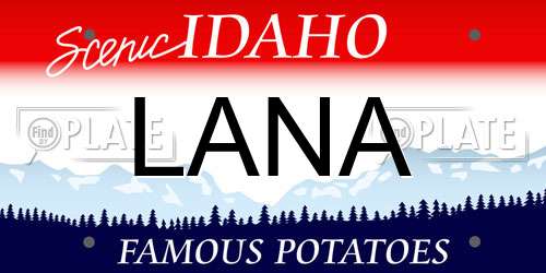 LANA Idaho License Plate