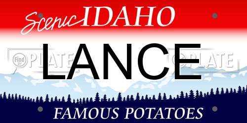 LANCE Idaho License Plate