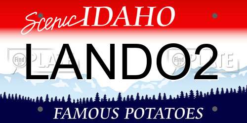 LANDO2 Idaho License Plate