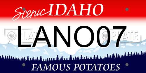 LANO07 Idaho License Plate