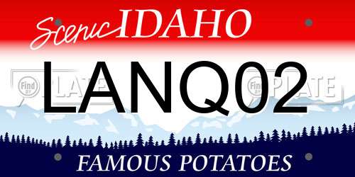 LANQ02 Idaho License Plate