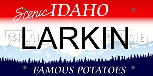 LARKIN Idaho License Plate