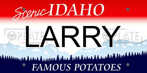 LARRY Idaho License Plate