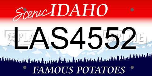 LAS4552 Idaho License Plate
