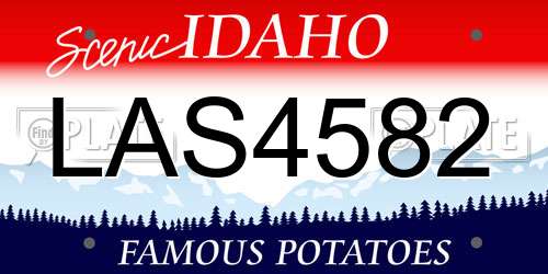 LAS4582 Idaho License Plate
