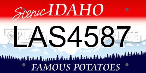 LAS4587 Idaho License Plate