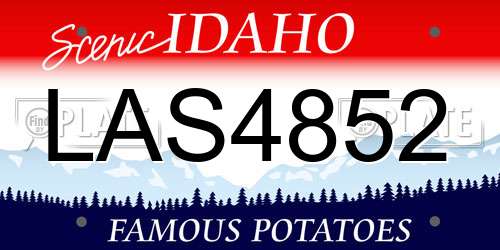 LAS4852 Idaho License Plate