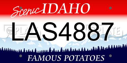 LAS4887 Idaho License Plate