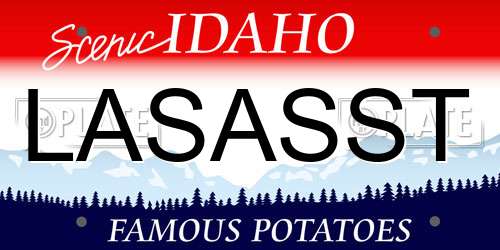 LASASST Idaho License Plate